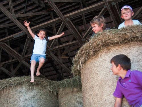 Spielen im Heu Spielen im Heu