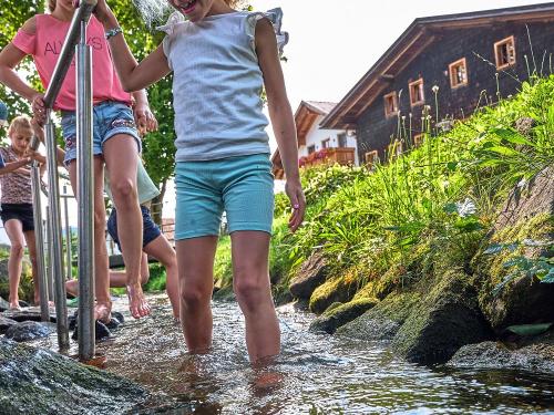 Naturkneippbecken direkt vorm Hof