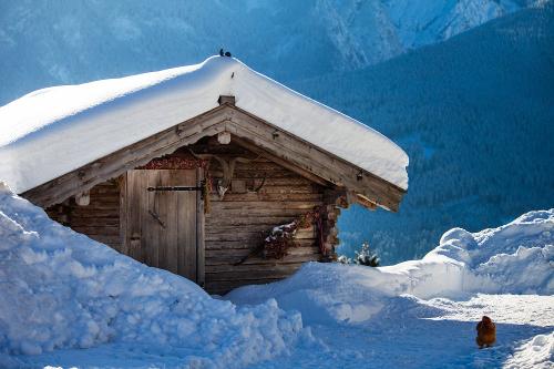 unser "Goaßstall" im Winter