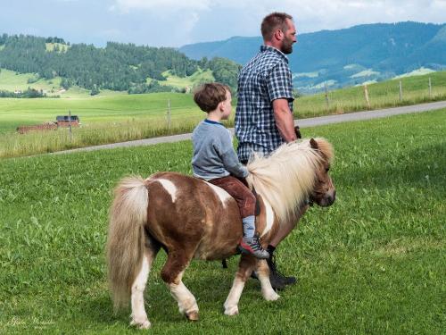 Reiten auf unserem Pony Tony