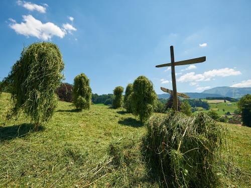 idylische Heutrocknung