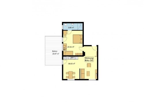 Grundriss der Wohnung Birke
