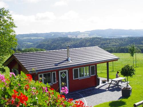Das Blockhaus bei Tag Das Blockhaus bei Tag