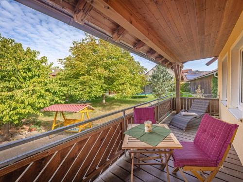 Ferienwohnung Zaunkönig Balkon