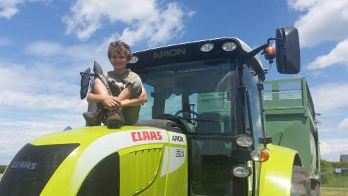 Beim Silieren - Traktor fahren macht Spaß