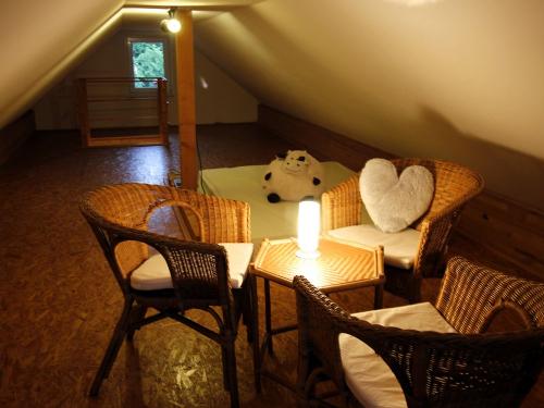 Dachboden mit Matratzenlager für größere Kinder in der Fewo Theresa