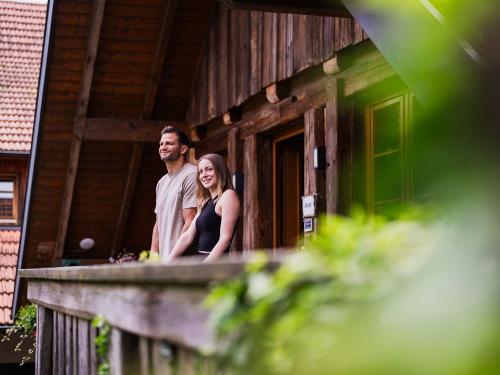 toller Ausblick vom Balkon auf den Hof_Ferienhaus Saustall