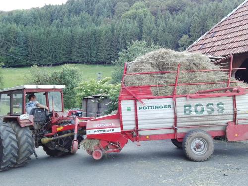 Ladewagen mit Heu