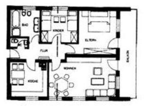 Grundriss der Ferienwohnung