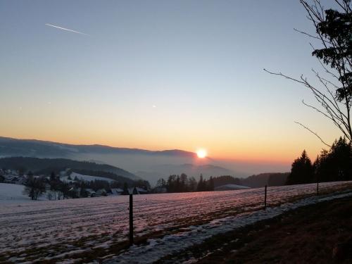 Sonnenuntergang im Winter