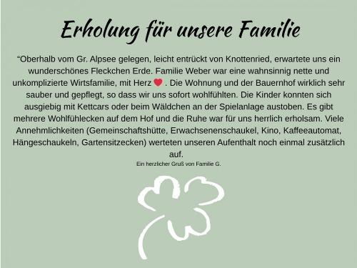 Gästestimme Fam. G.