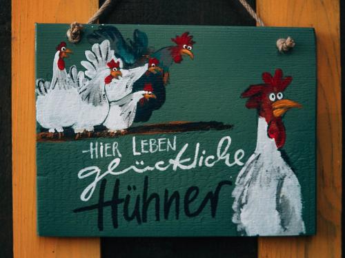 Schild Hühner