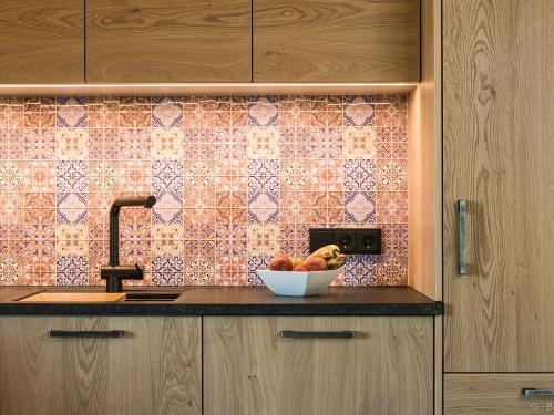 Luxusküche, Steinarbeitsplatte - Wohnung  Bella