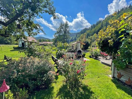 offener Gartenrundblick