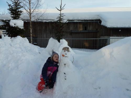 Schneemann bauen