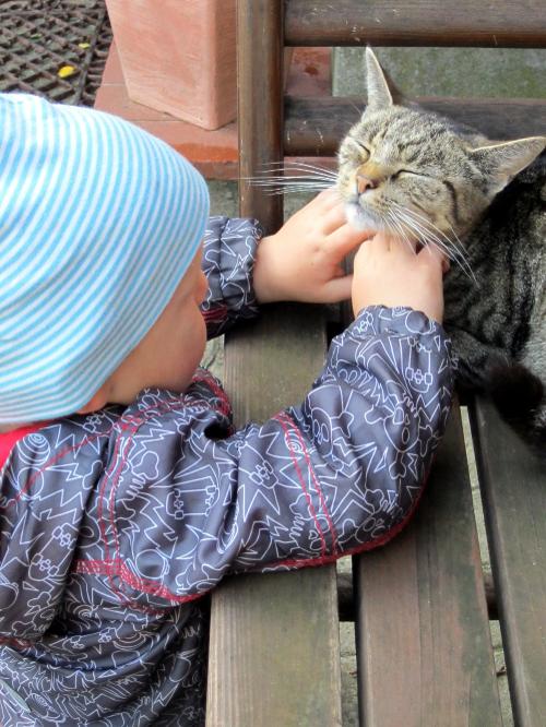 Katze mit Kind