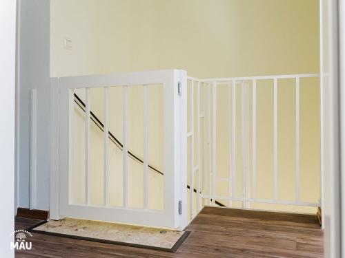 Ferienbauernhof Mau - Haus 1- Treppenschutz  oben  in allen Häusern