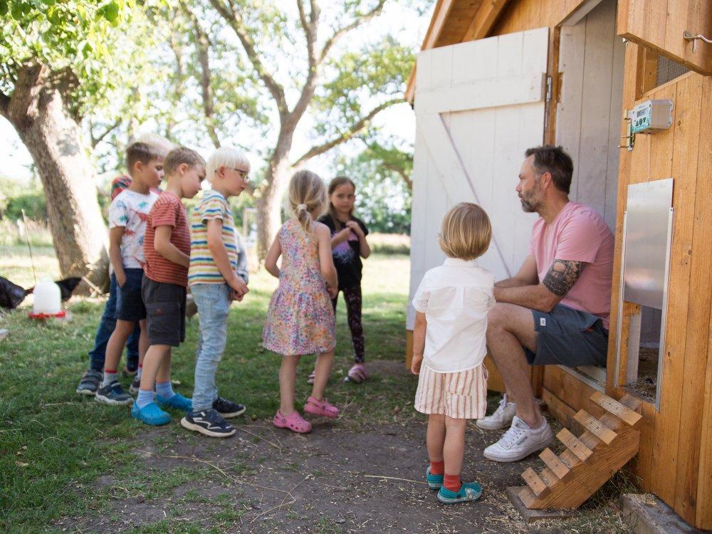 Eierlotto beim Tiere füttern Eierlotto beim Tiere füttern