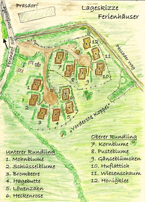 Lageskizze unserer Ferienhäuser
