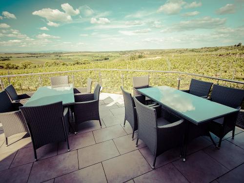 Terrasse an Vinothek mit Fernblick