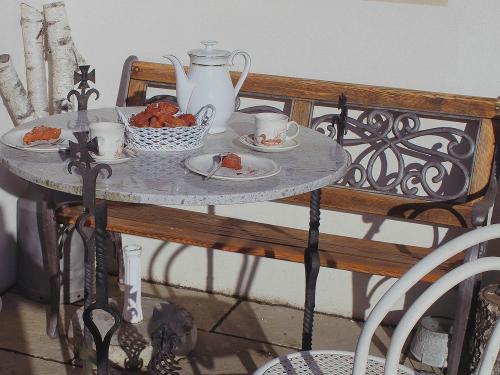 Kaffeepause auf der Terrasse