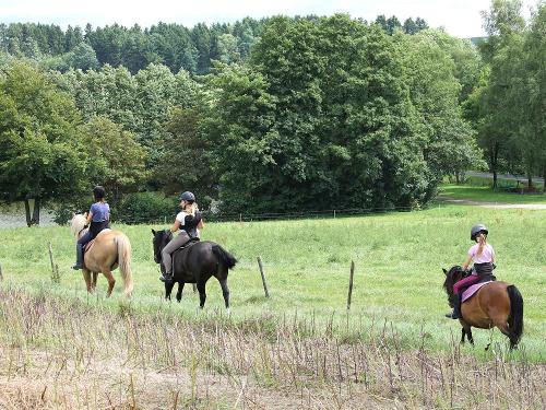 Ausritt mit den Ponys am Bauernhof Schneidmühle