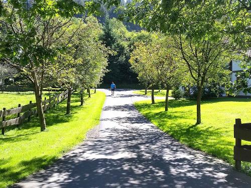 Einfahrt zum Ferienhof Kloep in der Eifel