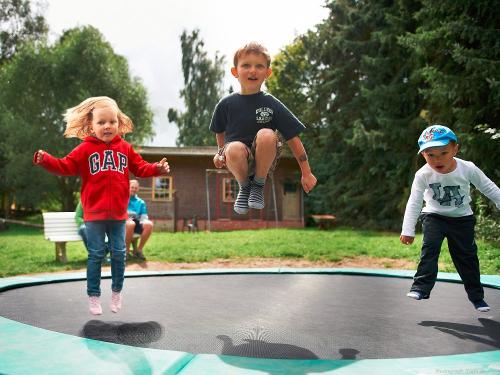 Auf dem Trampolin