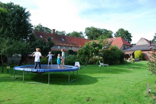Trampolin auf der Obstwiese