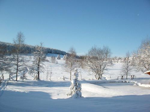 Blick zum Skihang