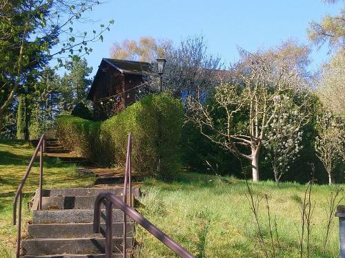Treppe zum Blockhaus