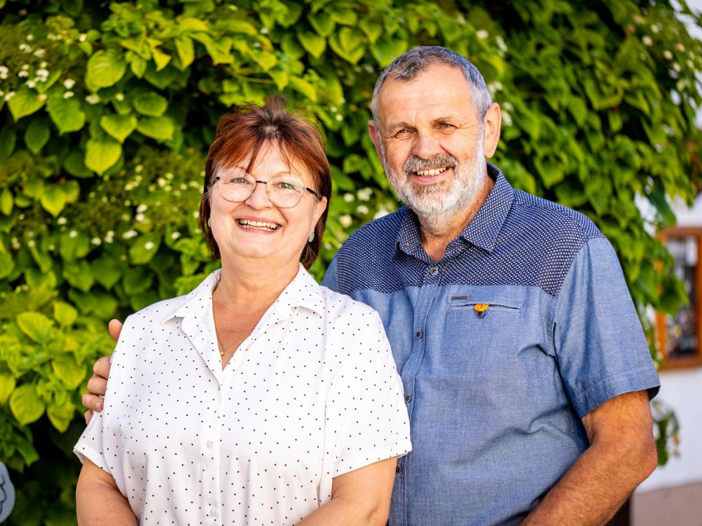 Junge auf dem Kindertraktor entdeckt den Hof