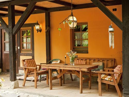 Überdachte Sitzecke