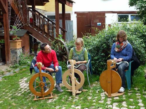 Kreativkurs am Spinnrad