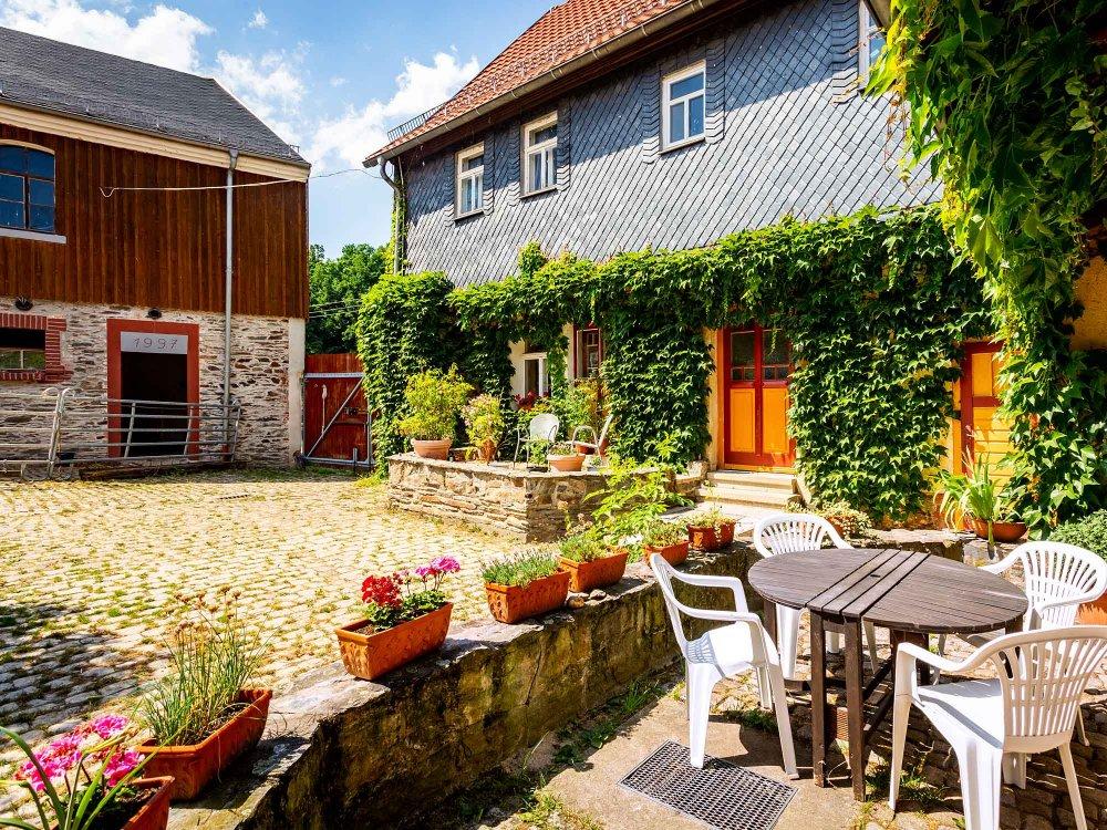 Terrasse von der Fewo Kälberstall