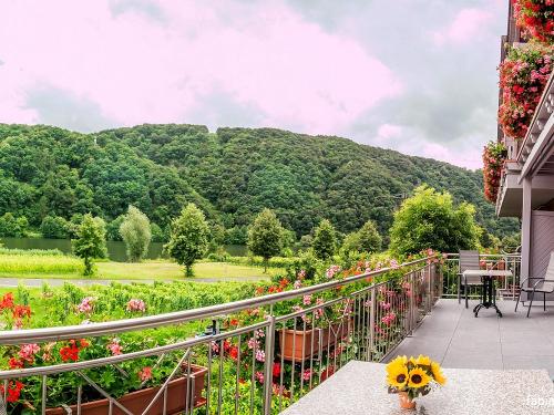 Moselblick vom Balkon im Weingut Kreuz-Bauer