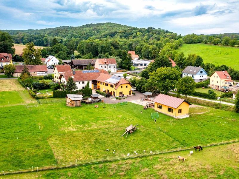 Ferienhof am Biberbach aus der Vogelperspektive