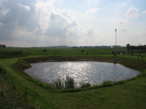 Blick auf den Badesee am Hof