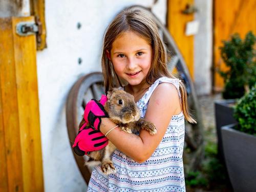 Mit den Hasen kuscheln