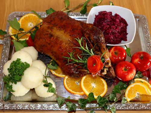 Entenbraten im Hof-Restaurant
