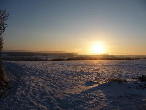 Sonnenuntergang im Winter