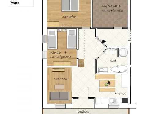 Grundriss Ferienwohnung Benedikt