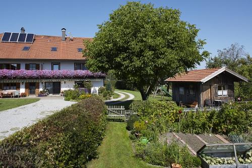 Hausansicht mit Garten