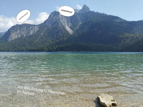 Schwimmen im Alpsee Genuß pur