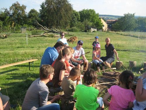 Lagerfeuer mit Stockbrot