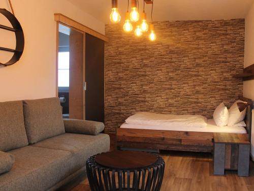 Ferienzimmer Gartenblick, Wohn- und Schlafbereich