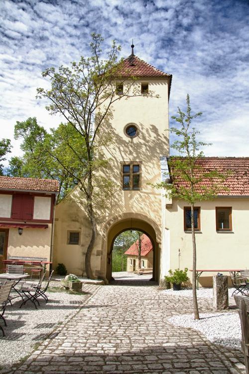 Turm in dem die Zimmer liegen