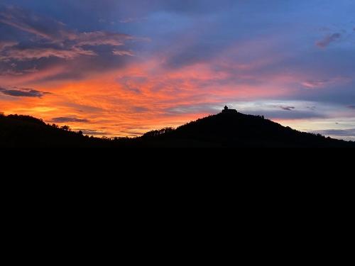 Wachsenburg im Abendrot