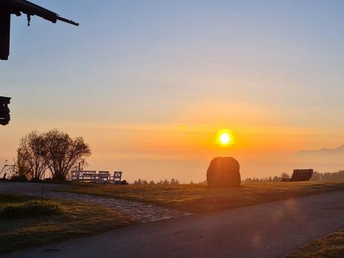 Sonnenaufgang am Hof