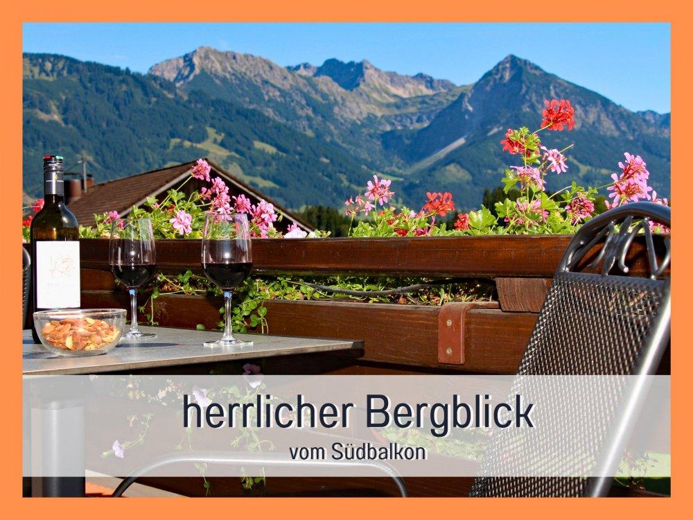 Biohof Burger Balkon Bergblick Oberstdorf Nebelhorn
